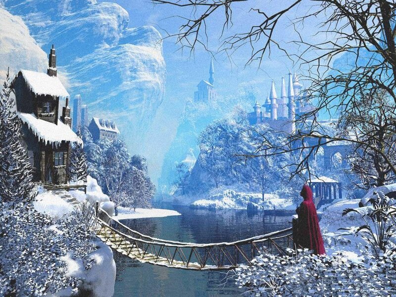 Person in Red Cloak — Blue