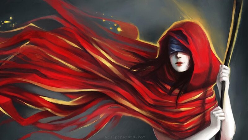 Person in Red Cloak — Dramatic, Digital Art