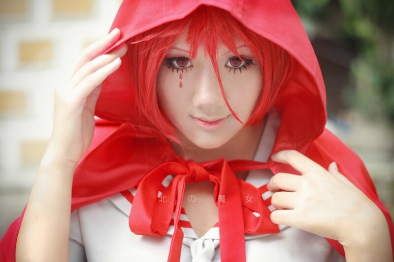 Person in Red Cloak — Dramatic, Photograph