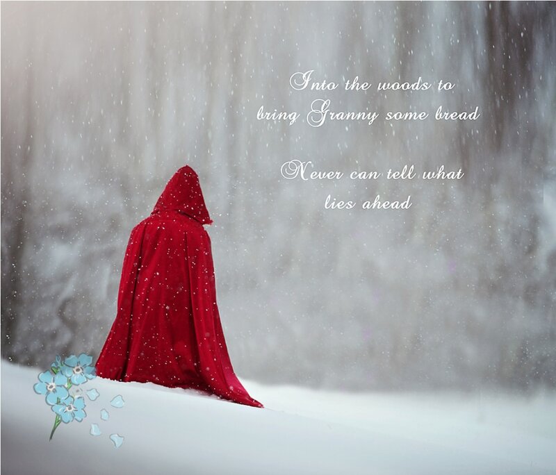 Person in Red Cloak — Dramatic, Winter, Digital Art