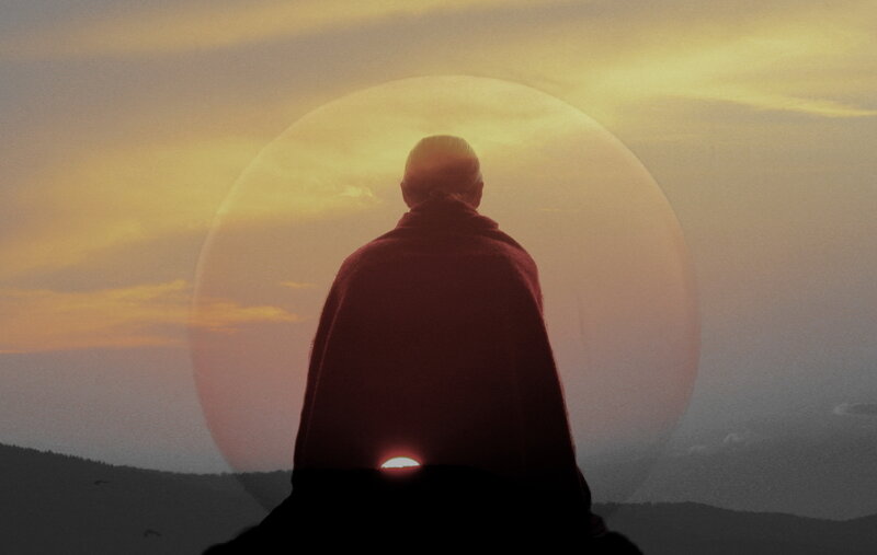 Person in Red Cloak — Yellow