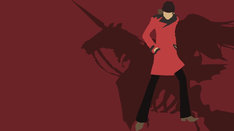 Person in Red Coat — Dramatic, Digital Art, Unicorn