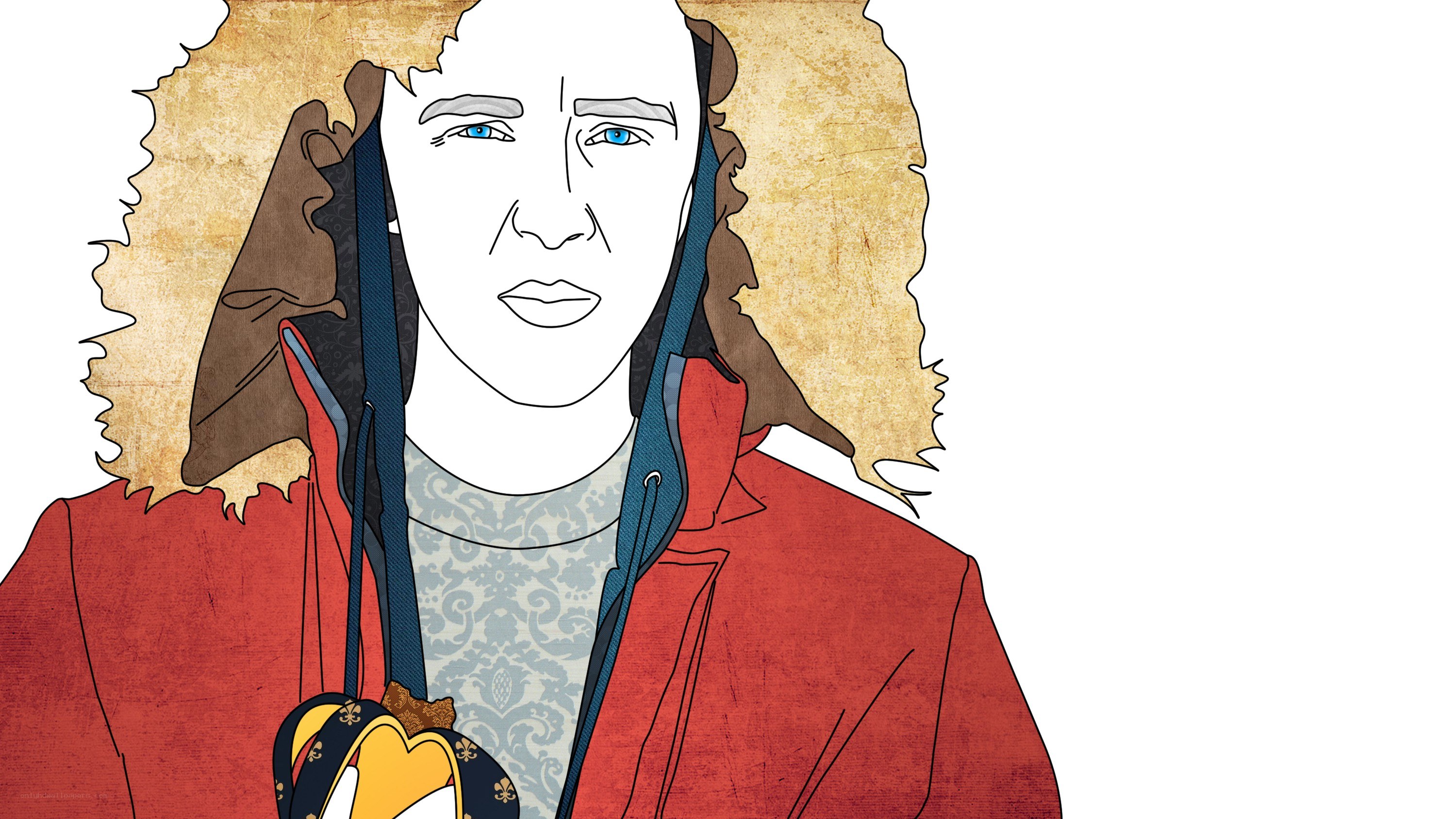 person in red coat illustration
