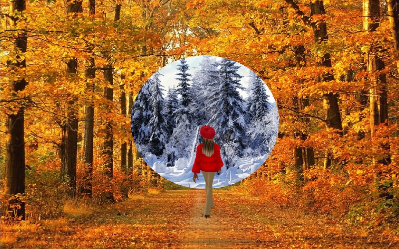 Person in Red Coat — Orange
