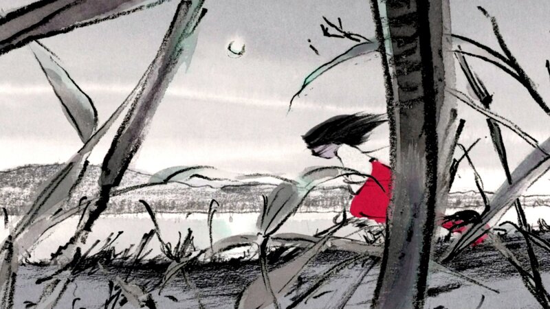 Person in Red Dress — Gray, Serene