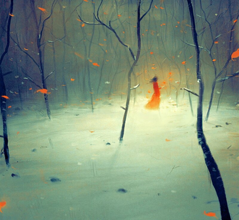 Person in Red Dress — Mysterious
