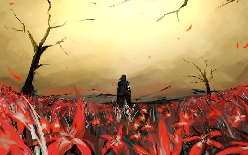 Person in Red Field
