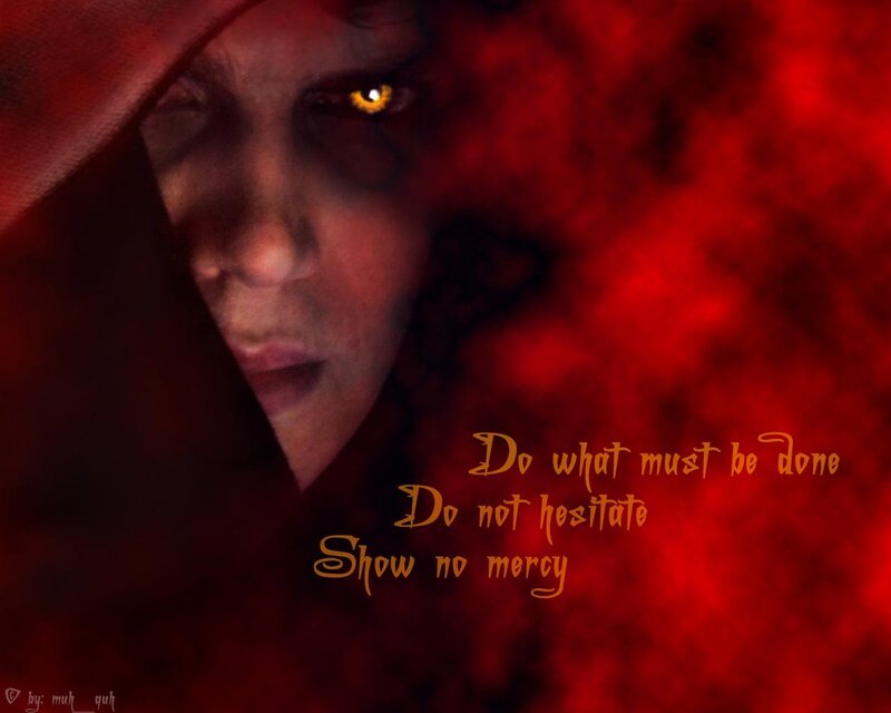 Person in Red Hood — Dramatic, Ominous