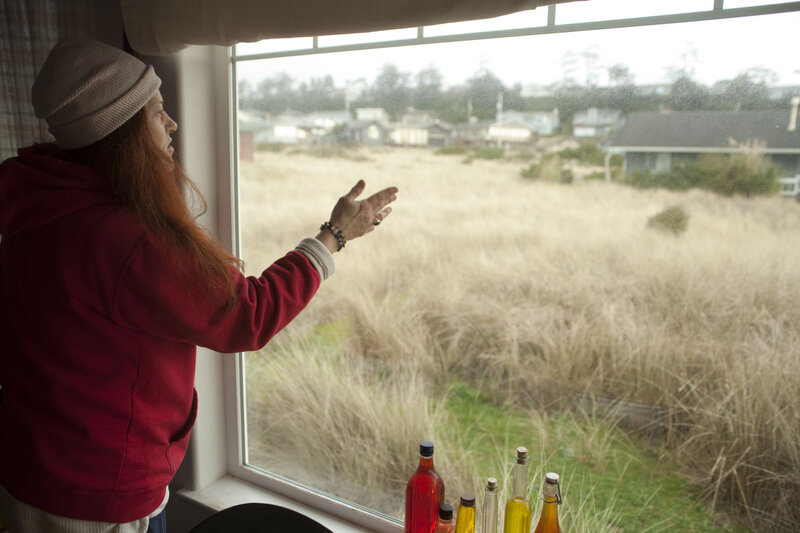 Person in Red Hoodie — Calm