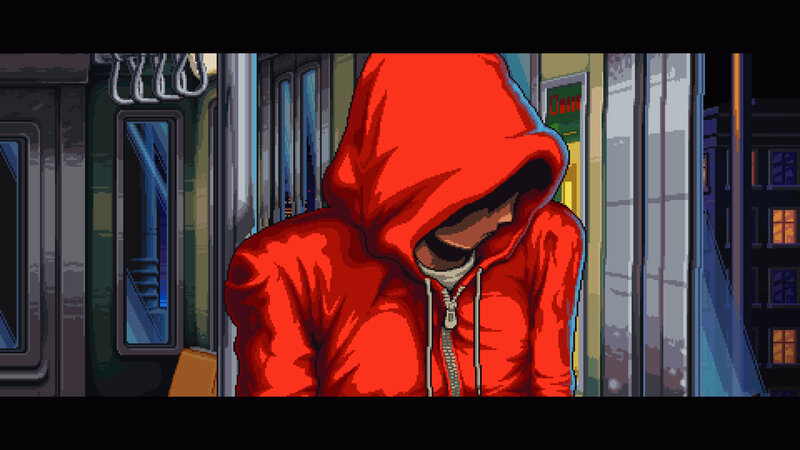 Person in Red Hoodie — Dark