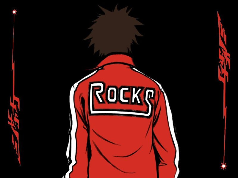 Person in Red Jacket — Black