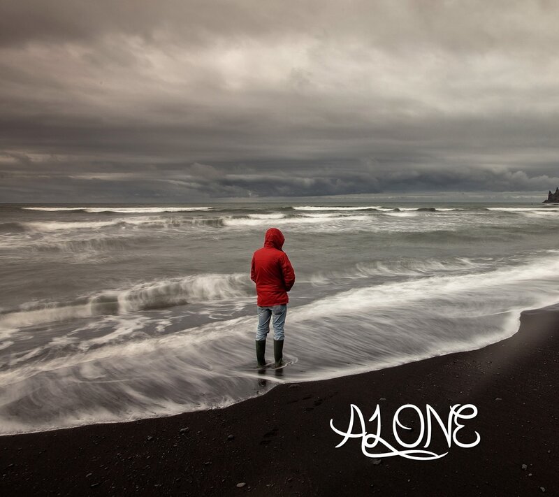 Person in Red Jacket — Gray