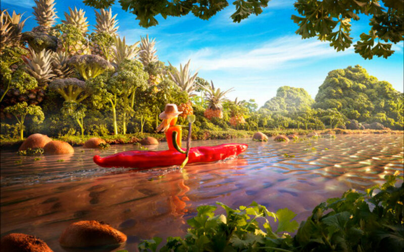 Person in Red Kayak
