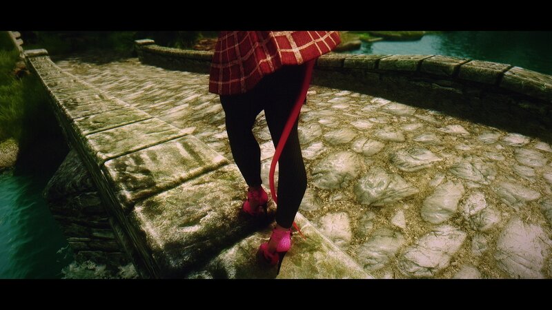 Person in Red Plaid Skirt