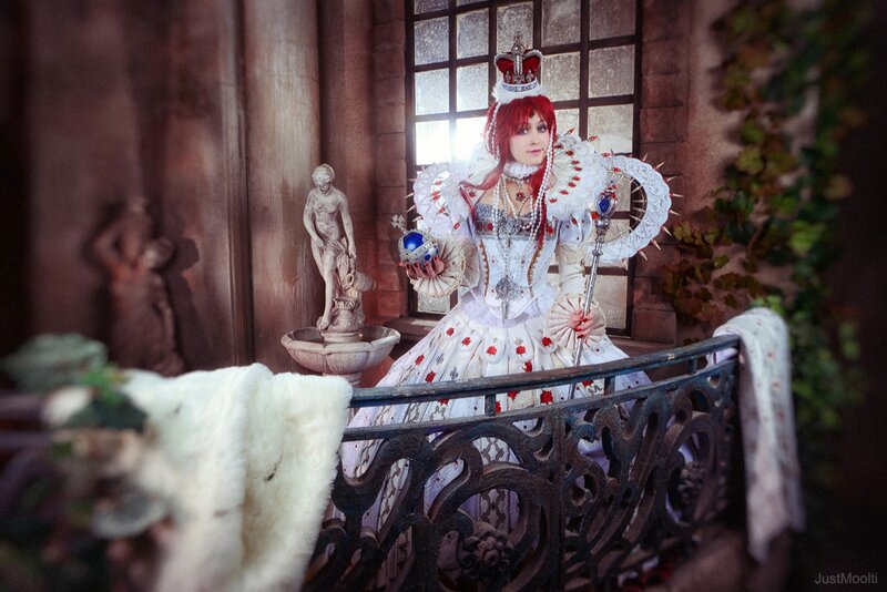 Person in Red Queen Costume