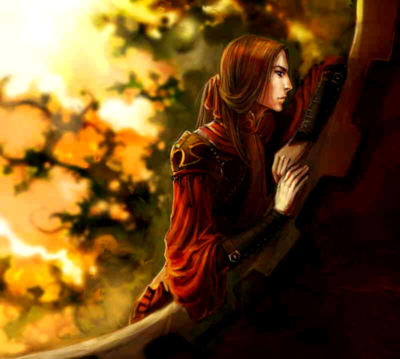 Person in Red Robe — Dramatic, Sunset