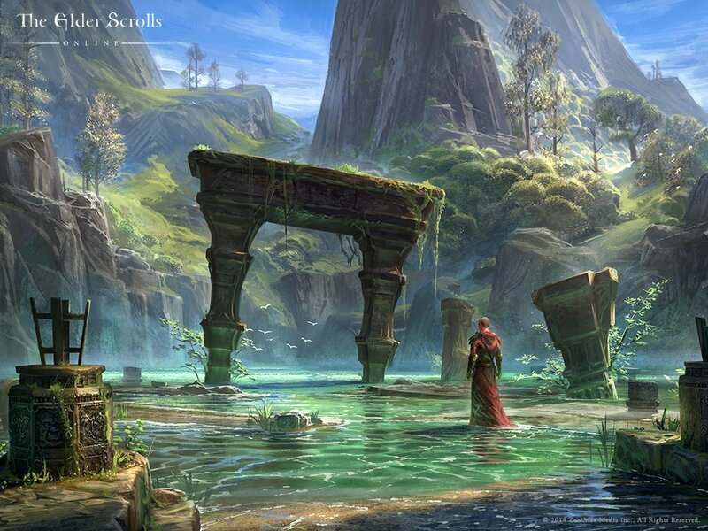 Person in Red Robe — Green, Serene