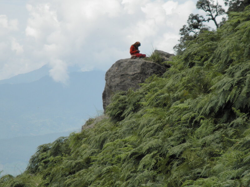 Person in Red Robe — Green