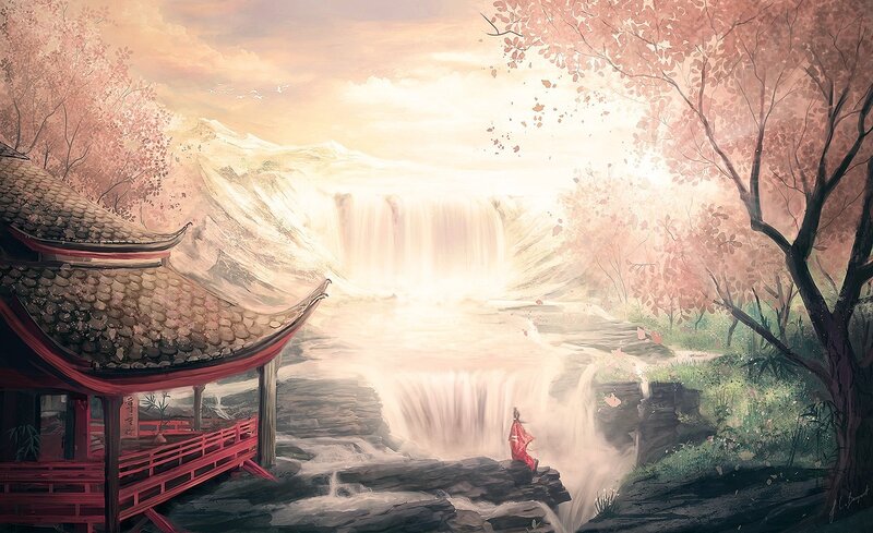 Person in Red Robe — Pink