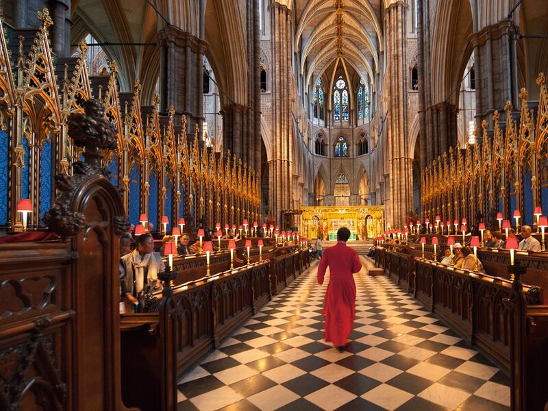 Person in Red Robe — Serene, Afternoon