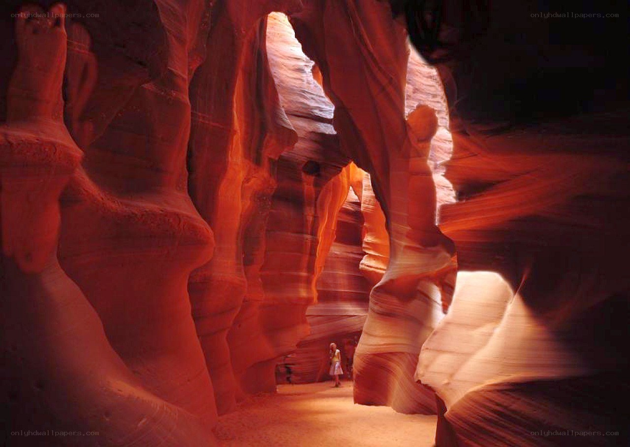person in red rock canyon