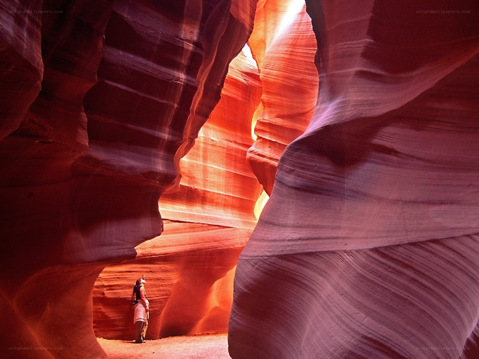 person in red rock canyon