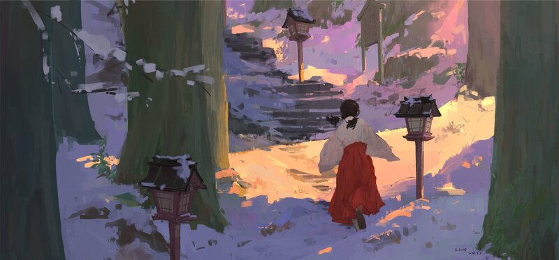 Person in Red Skirt