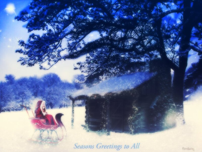 Person in Red Sleigh