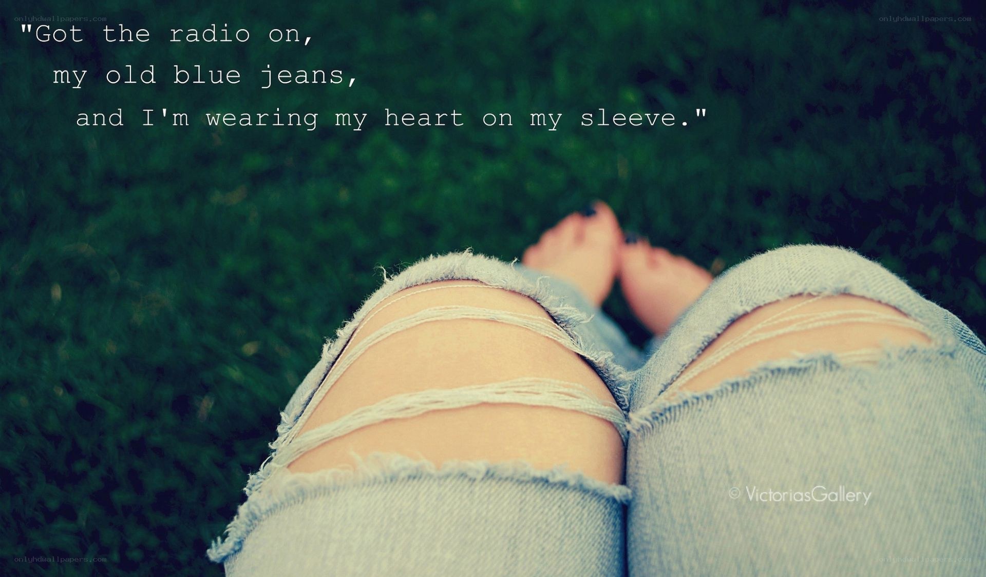 person in ripped jeans