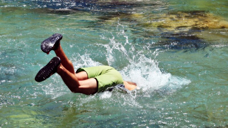 Person in River — Green