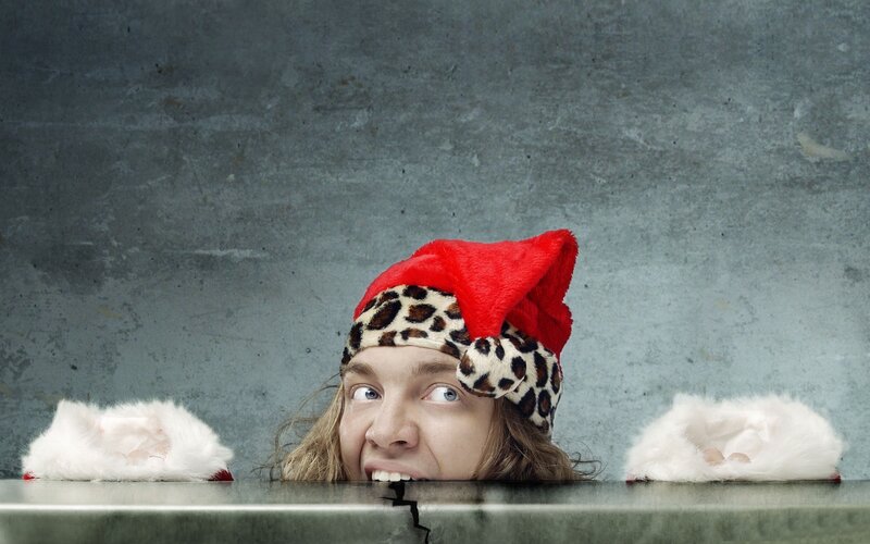 Person in Santa Hat
