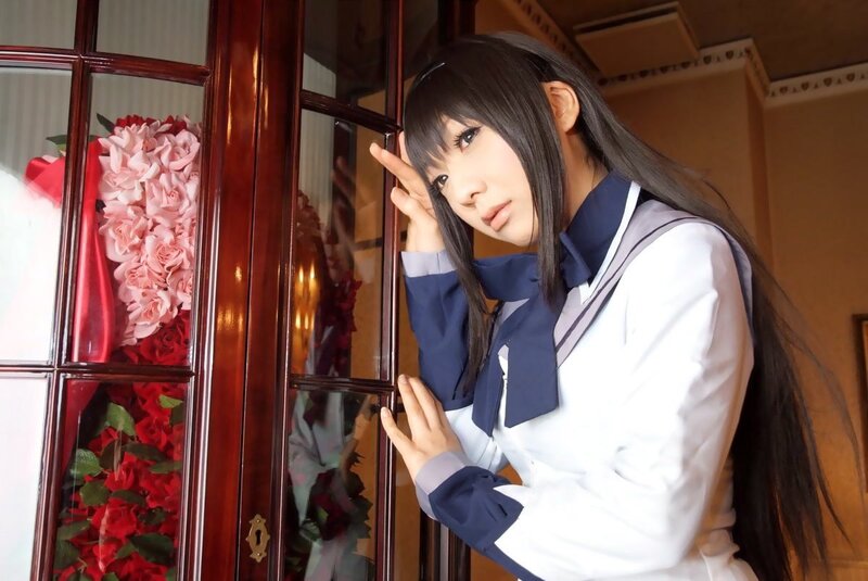 Person in School Uniform — White, Dramatic, Photograph