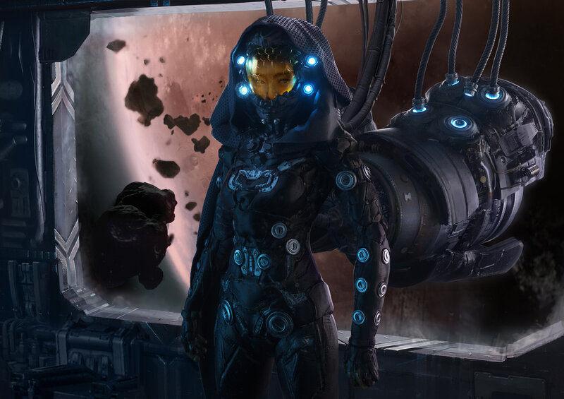 Person in Sci-fi Armor