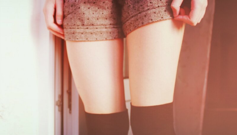person in shorts and socks