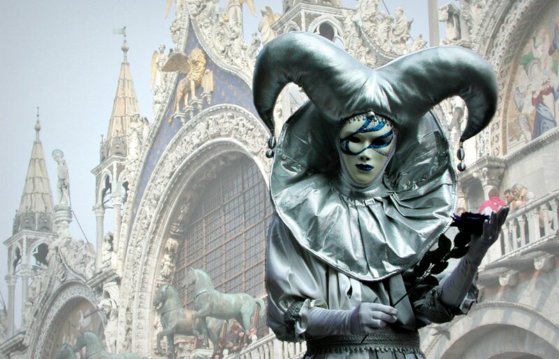 Person in Silver Costume — Dramatic, Afternoon