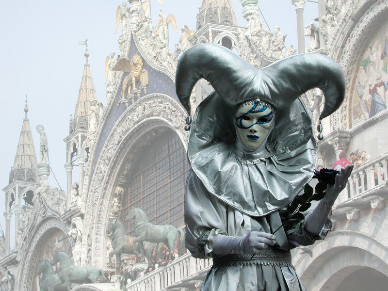 Person in Silver Costume