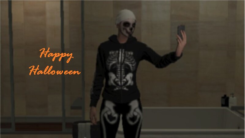 Person in Skeleton Costume — Black