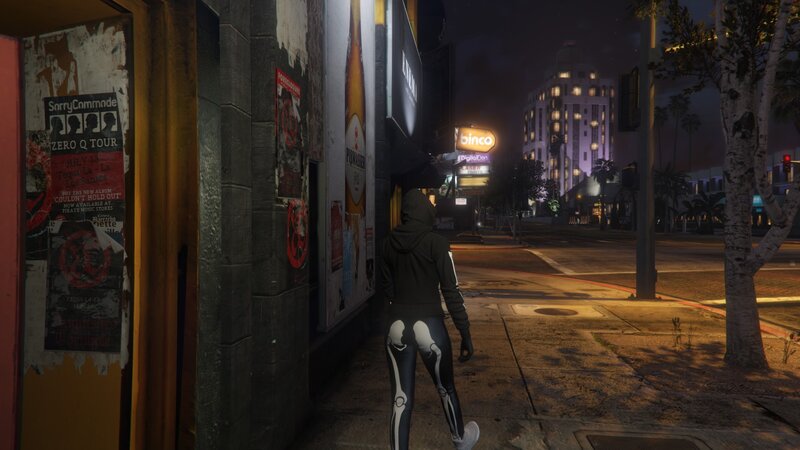 Person in Skeleton Leggings
