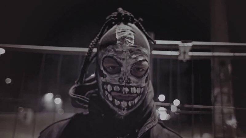 Person in Skull Mask — Black, Dark