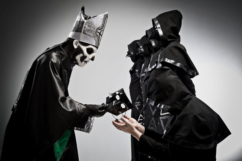 Person in Skull Mask — Black, Dramatic