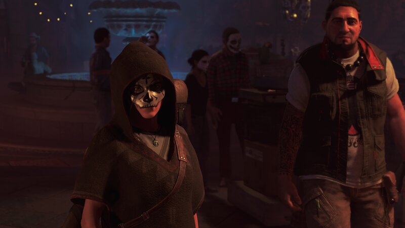 Person in Skull Mask — Brown, Dark, Mysterious