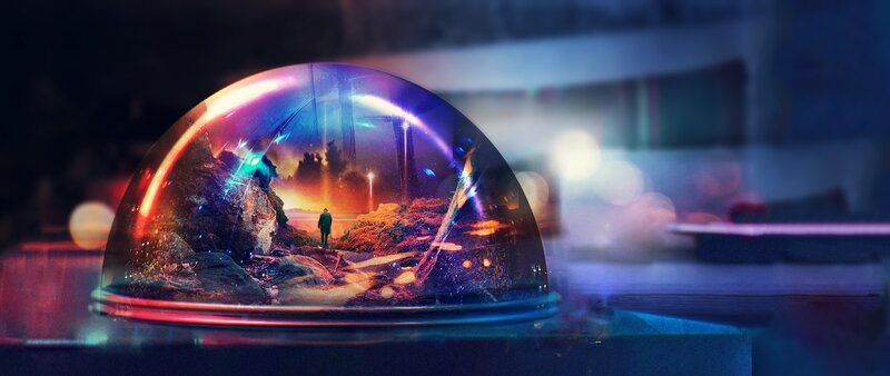 Person in Snow Globe