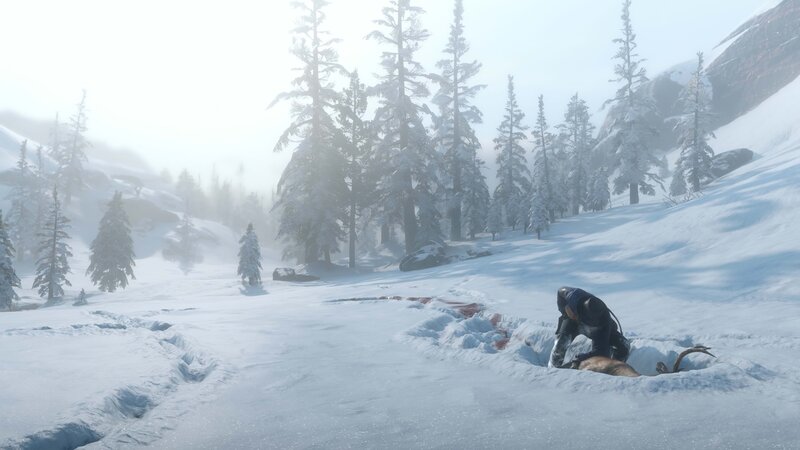 Person in Snow — White