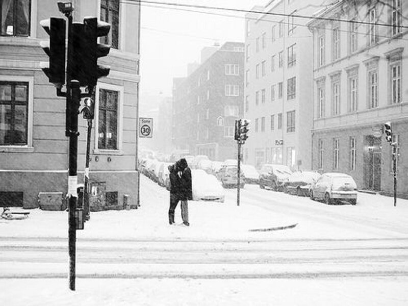 Person in Snowstorm — Black, Cold