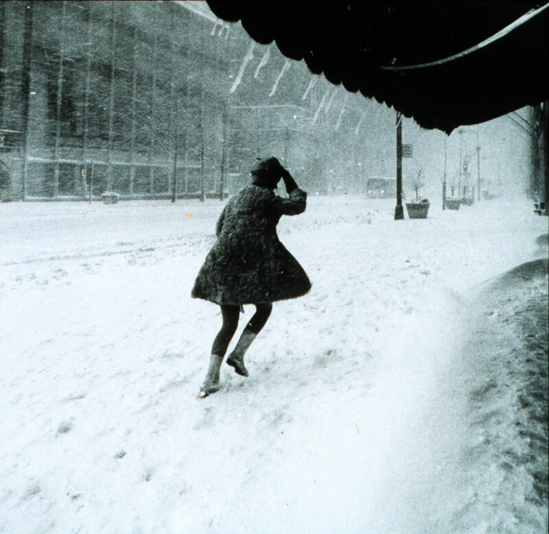 Person in Snowstorm — Black