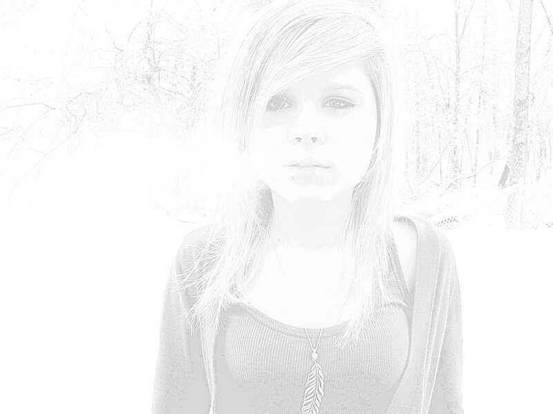person in snowy forest