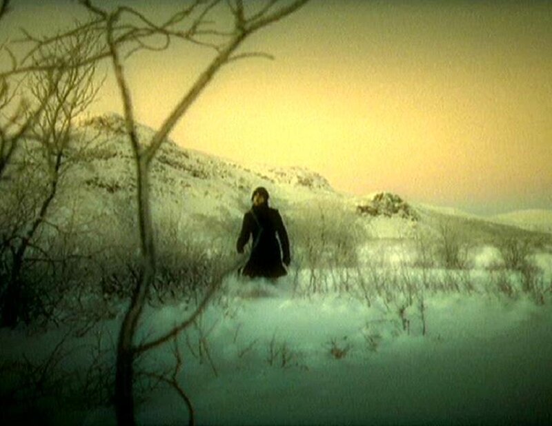 person in snowy landscape