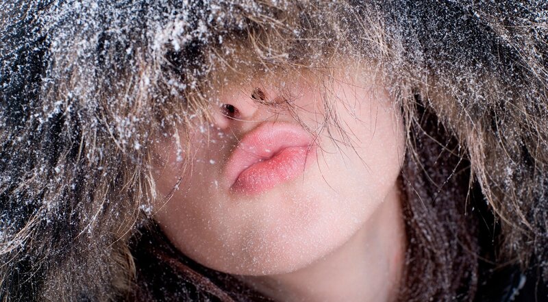 person in snowy weather