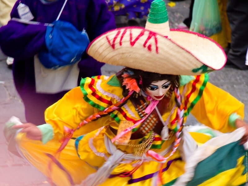 Person in Sombrero Costume