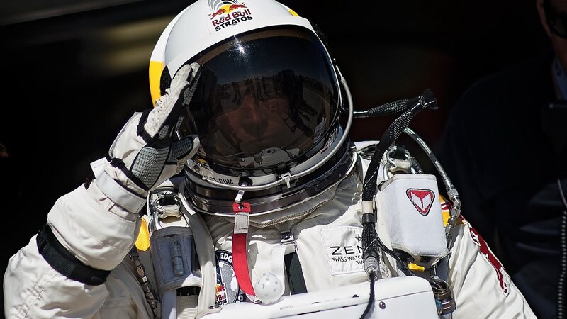 Person in Spacesuit — White, Dramatic
